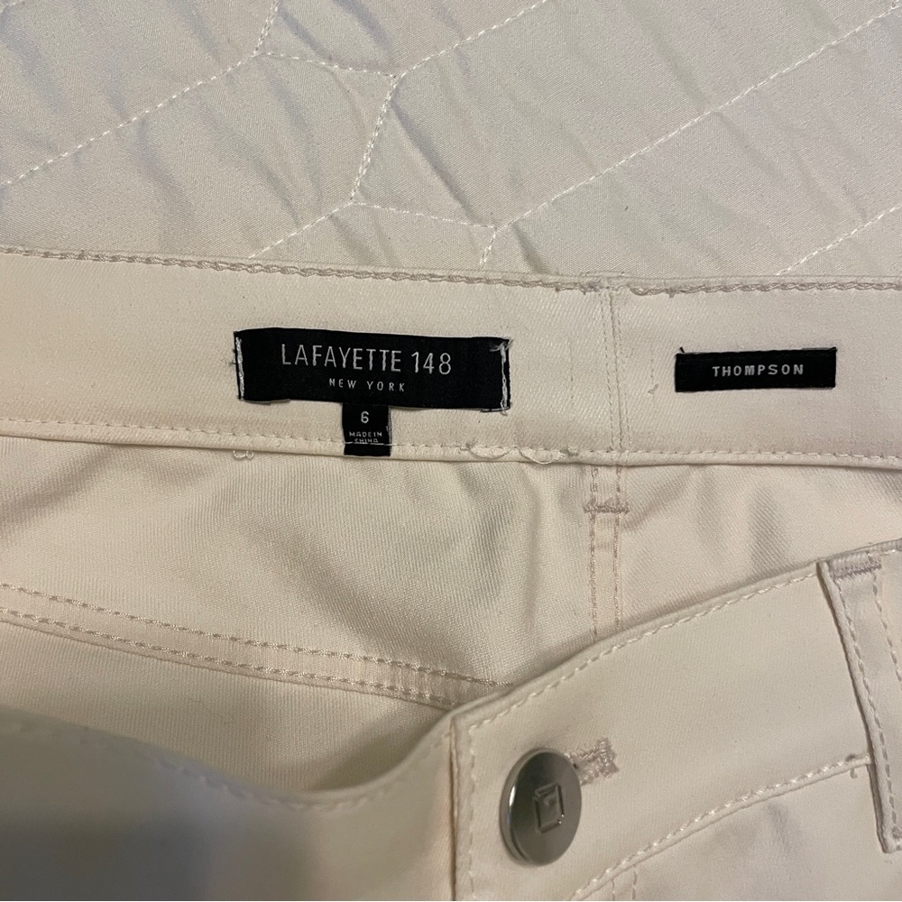 LAFAYETTE 148 Thompson Waxed Denim Jeans Size 6 - Picture 7 of 7